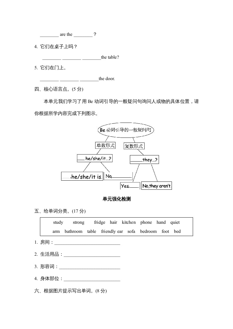 图片[2]-四年级英语上册Unit4单元知识梳理卷（人教PEP）-简单街-jiandanjie.com