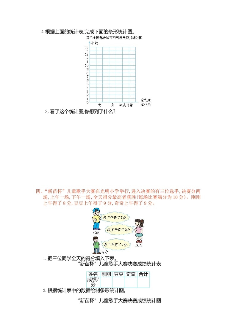 图片[3]-四年级数学上册第七单元测试卷（人教版）-简单街-jiandanjie.com