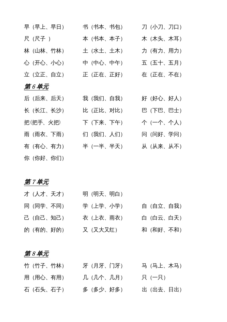 图片[3]-一年级语文上册小学期末复习资料(四)11页（部编版）-简单街-jiandanjie.com