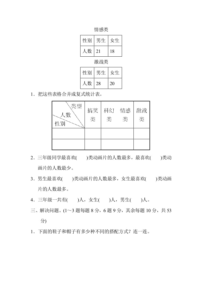 图片[2]-三年级数学下册期末归类卷(3)-简单街-jiandanjie.com