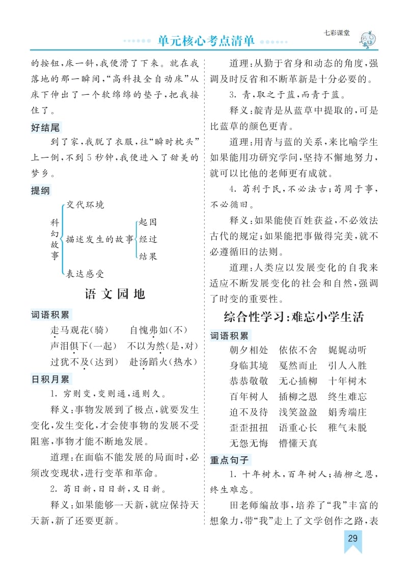 图片[1]-六年级语文下册第六单元核心考点清单-简单街-jiandanjie.com