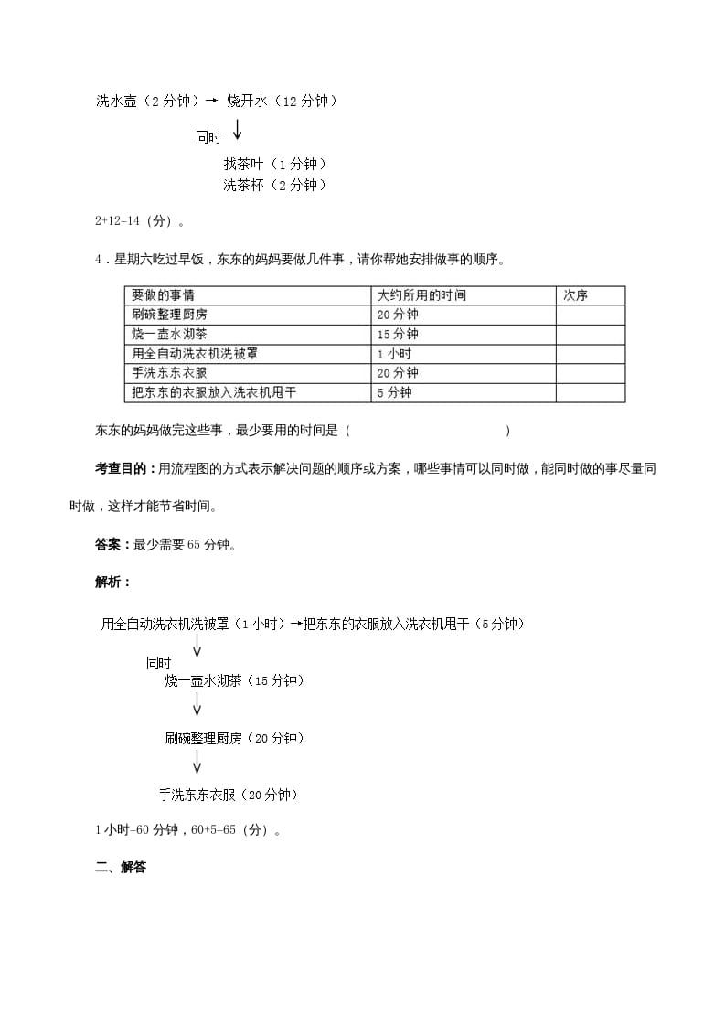 图片[2]-四年级数学上册《数学广角──优化》同步试题（人教版）-简单街-jiandanjie.com