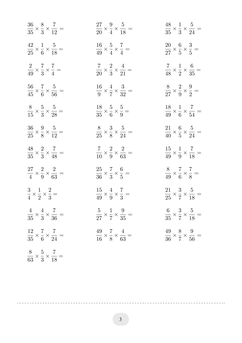 图片[3]-六年级数学上册▲口算题（分数连乘）连打版（人教版）-简单街-jiandanjie.com