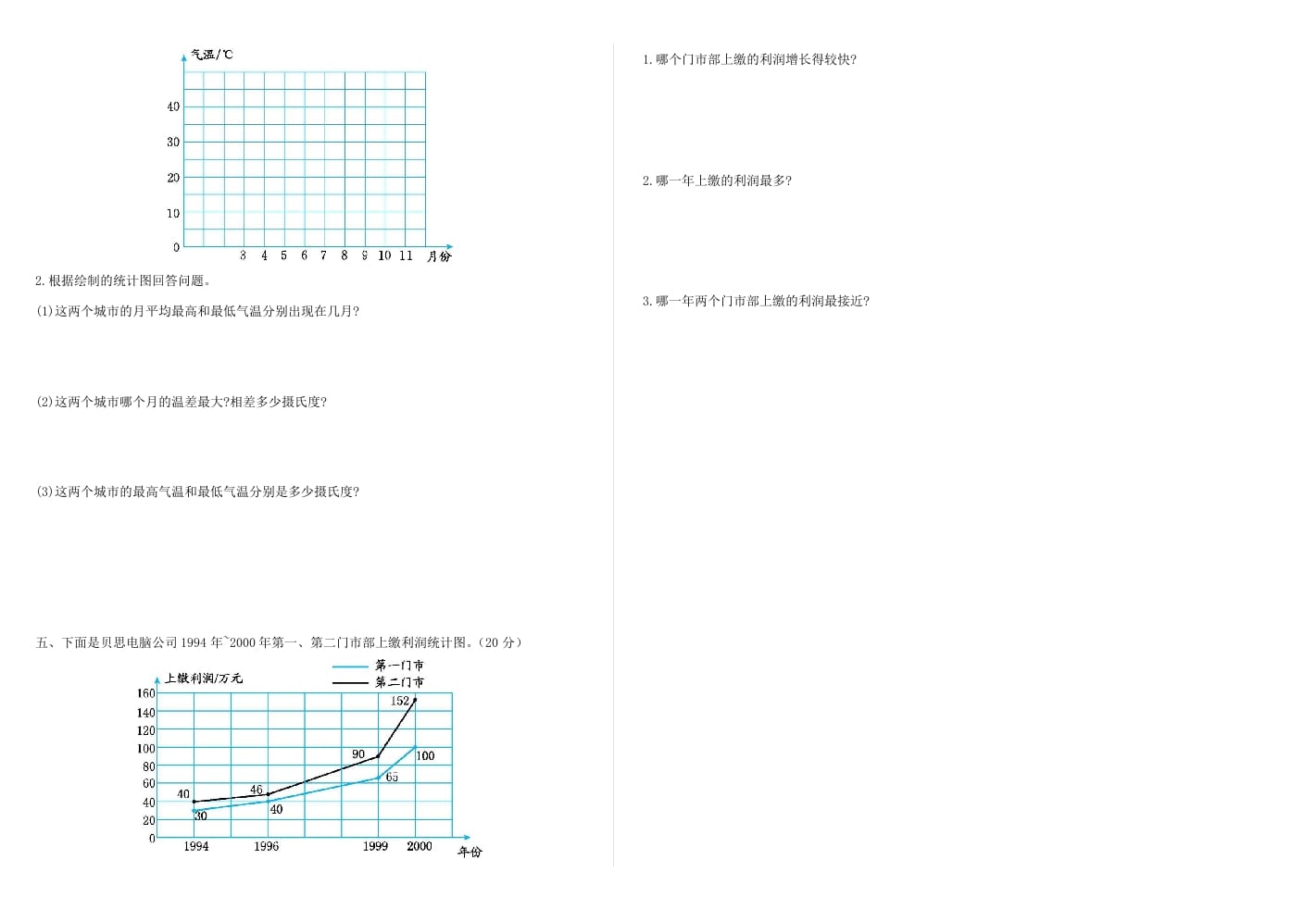 图片[2]-五年级数学下册第七单元检测卷-简单街-jiandanjie.com