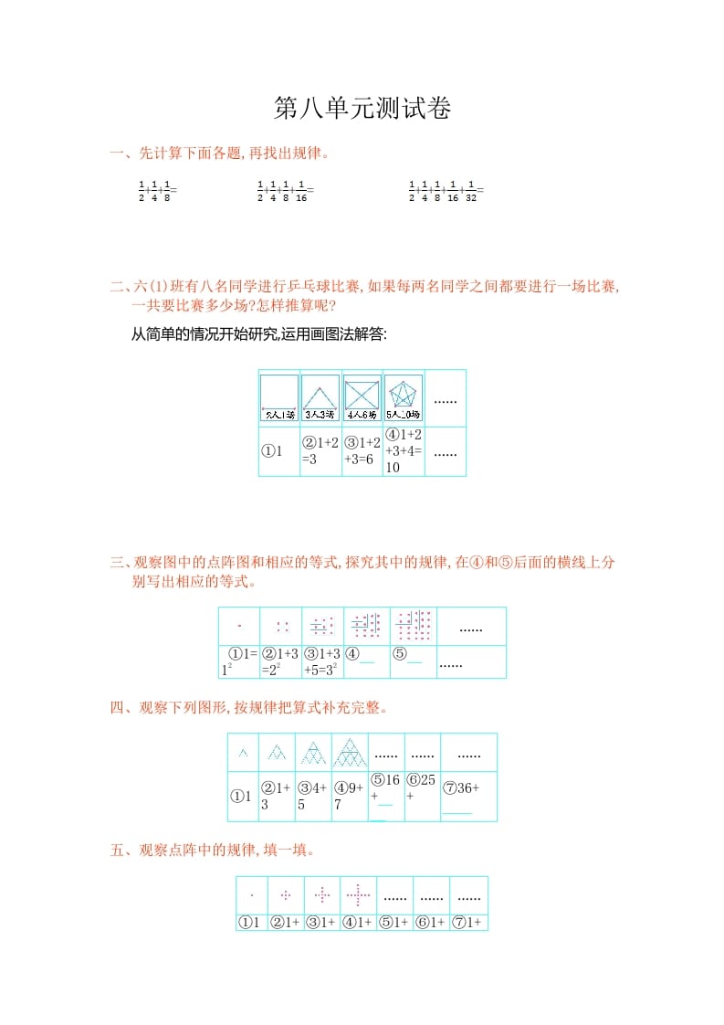 图片[1]-六年级数学上册第八单元测试卷（人教版）-简单街-jiandanjie.com