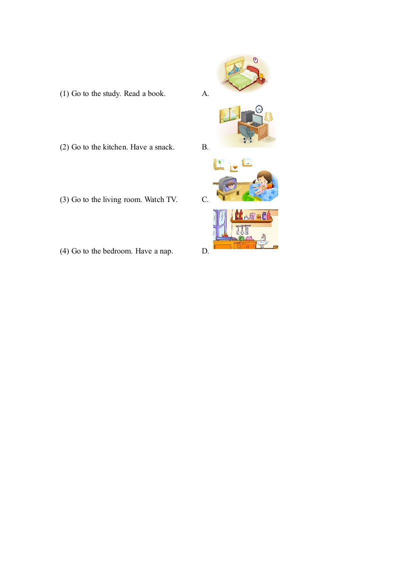 图片[2]-三年级英语上册Unit4_A_Let’s_learn同步习题(1)（人教版一起点）-简单街-jiandanjie.com