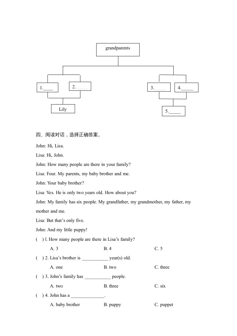 图片[2]-四年级英语上册Unit6_A_阶段训练（人教版一起点）-简单街-jiandanjie.com