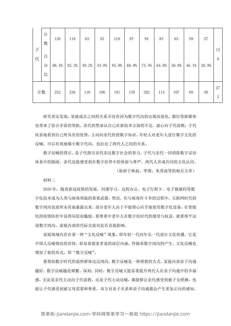 图片[2]-2021-2022学年北京市东城区高三第一学期期末统一检测语文试卷及答案(Word版)-简单街-jiandanjie.com