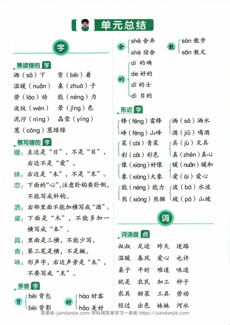 图片[3]-❤二年级下册语文单元总结-简单街-jiandanjie.com