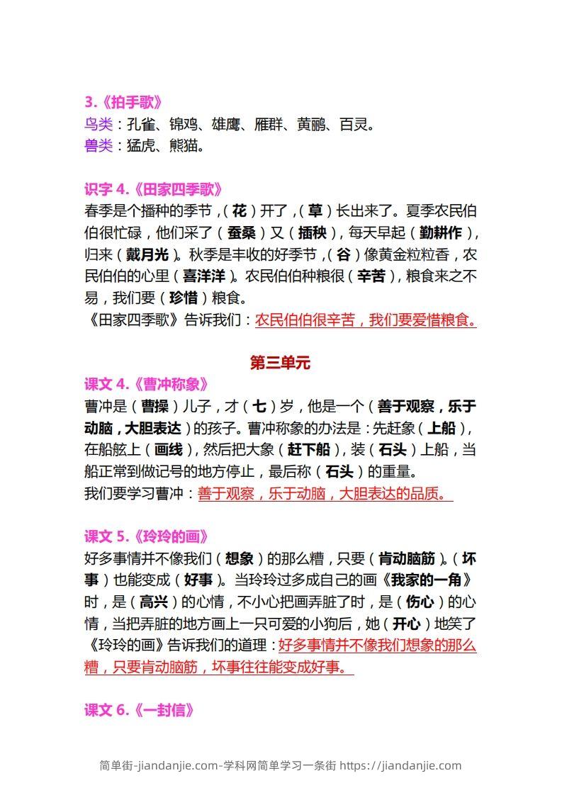 图片[2]-【各课中心思想归纳汇总】二上语文-简单街-jiandanjie.com