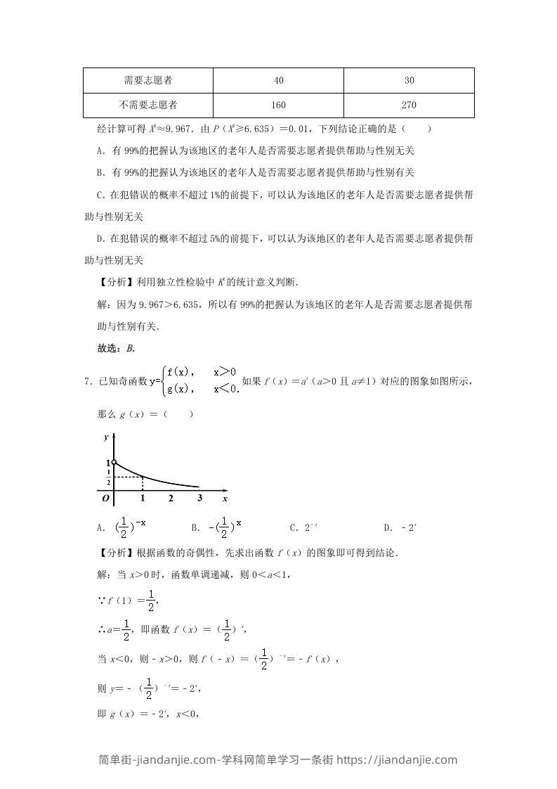 图片[3]-2020-2021年北京市昌平区高二数学下学期期末试题及答案(Word版)-简单街-jiandanjie.com