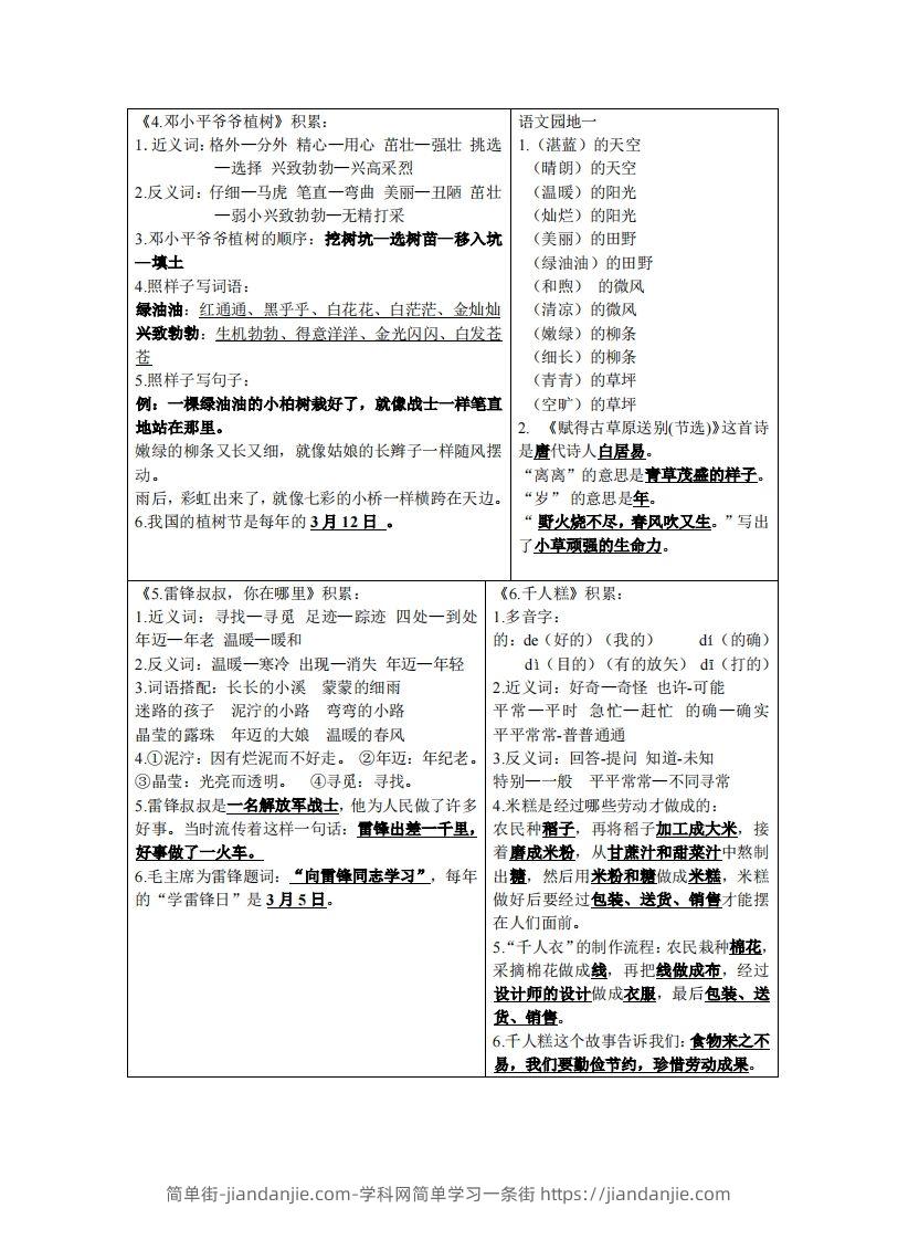 图片[2]-二年级下语文课课贴-简单街-jiandanjie.com