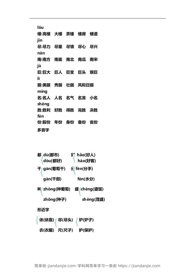 图片[2]-二上语文第四单元知识重点-简单街-jiandanjie.com