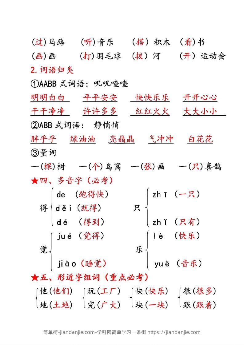 图片[2]-一年级下册语文第三单元10个必备知识点-简单街-jiandanjie.com