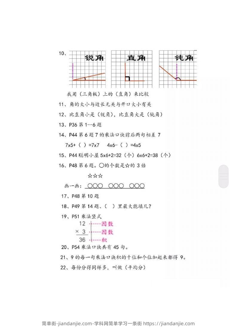 图片[2]-二上青岛版数学重点知识点预习()-简单街-jiandanjie.com