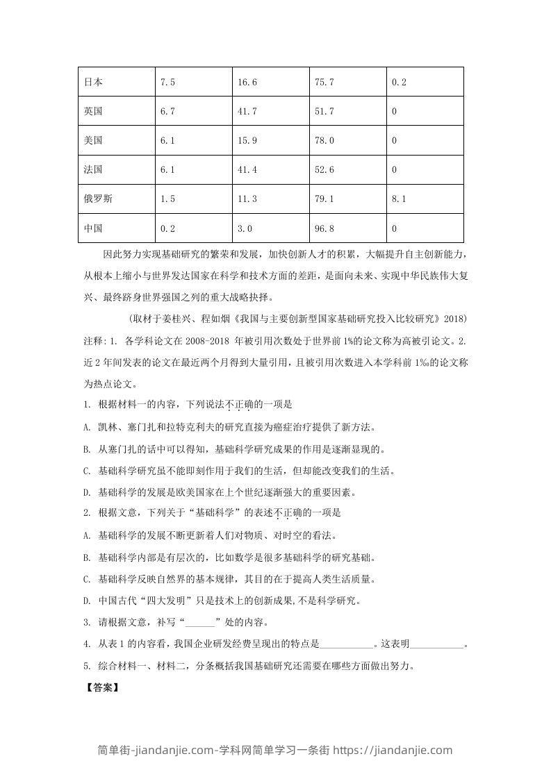 图片[3]-2019-2020年北京市东城区高二语文上学期期末试题及答案(Word版)-简单街-jiandanjie.com