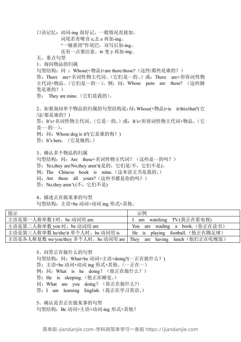 图片[2]-五年级英语下册Unit5单元知识梳理（人教PEP版）-简单街-jiandanjie.com