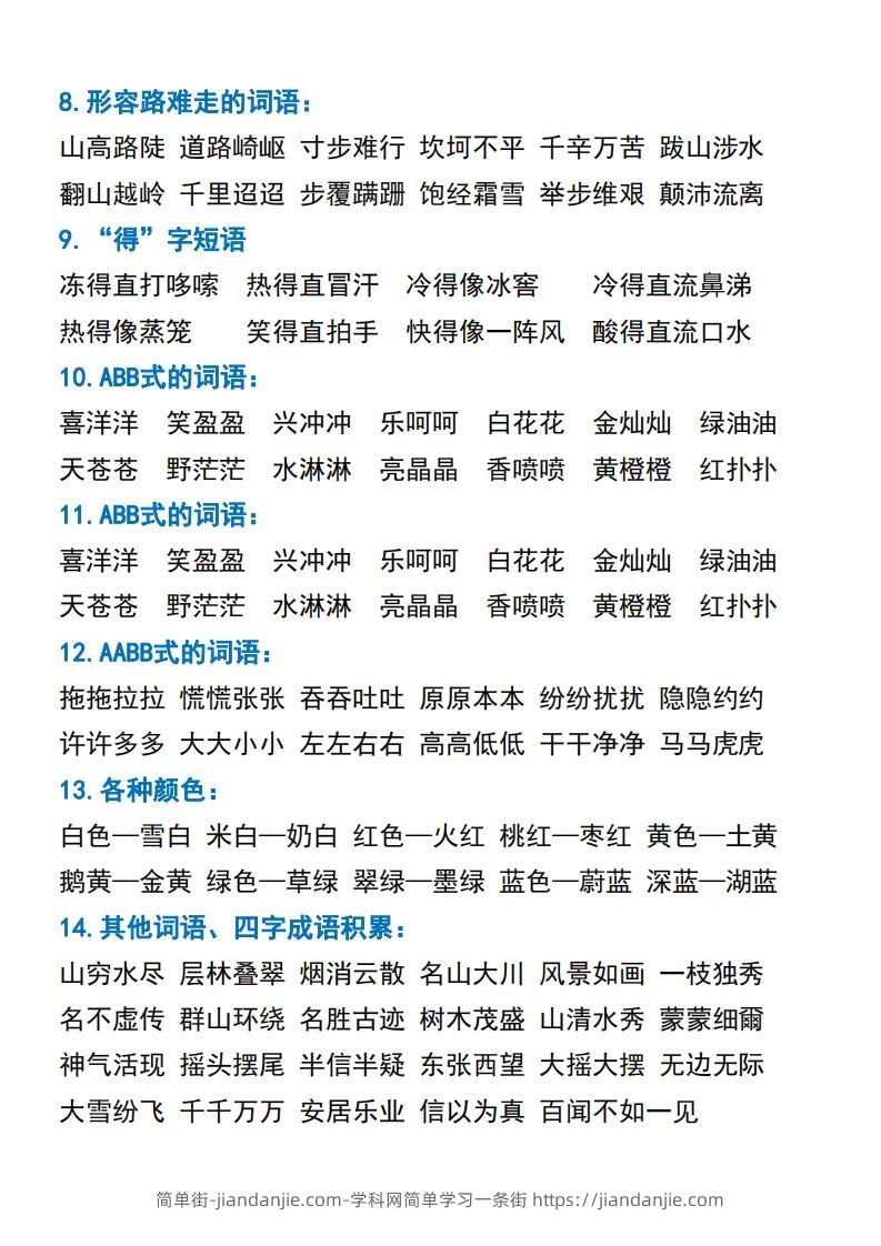 图片[2]-二年级语文上册常考重点知识点汇总-简单街-jiandanjie.com