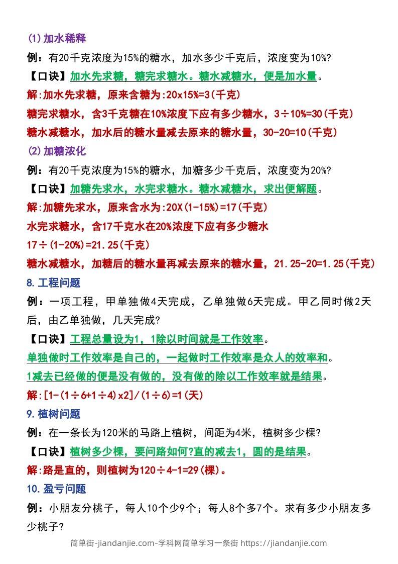 图片[3]-六年级下册数学小升初常考题型14道-简单街-jiandanjie.com