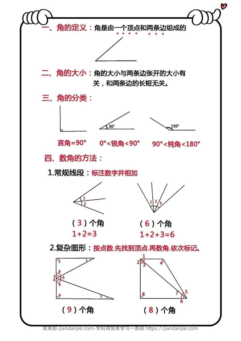 图片[3]-二上数学角的认识必背公式-简单街-jiandanjie.com