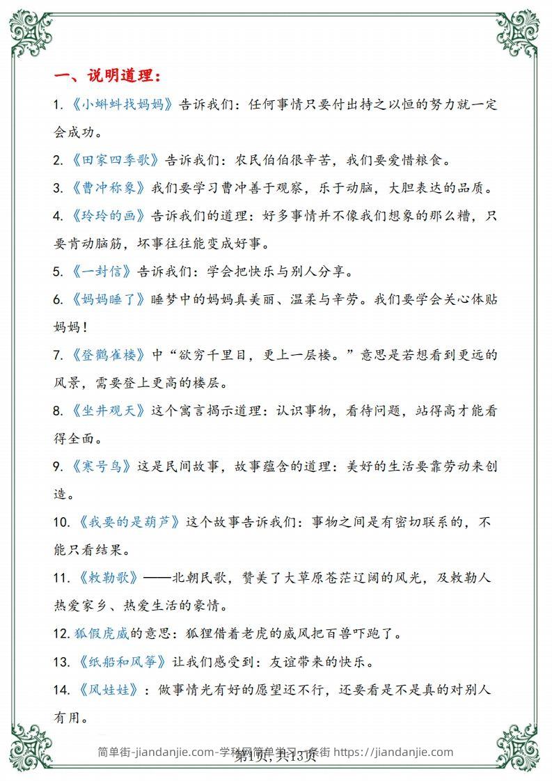图片[2]-【总复习资料】二上语文-简单街-jiandanjie.com