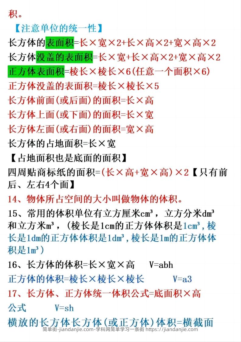 图片[2]-五下数学：38个必背知识点（通用）-简单街-jiandanjie.com