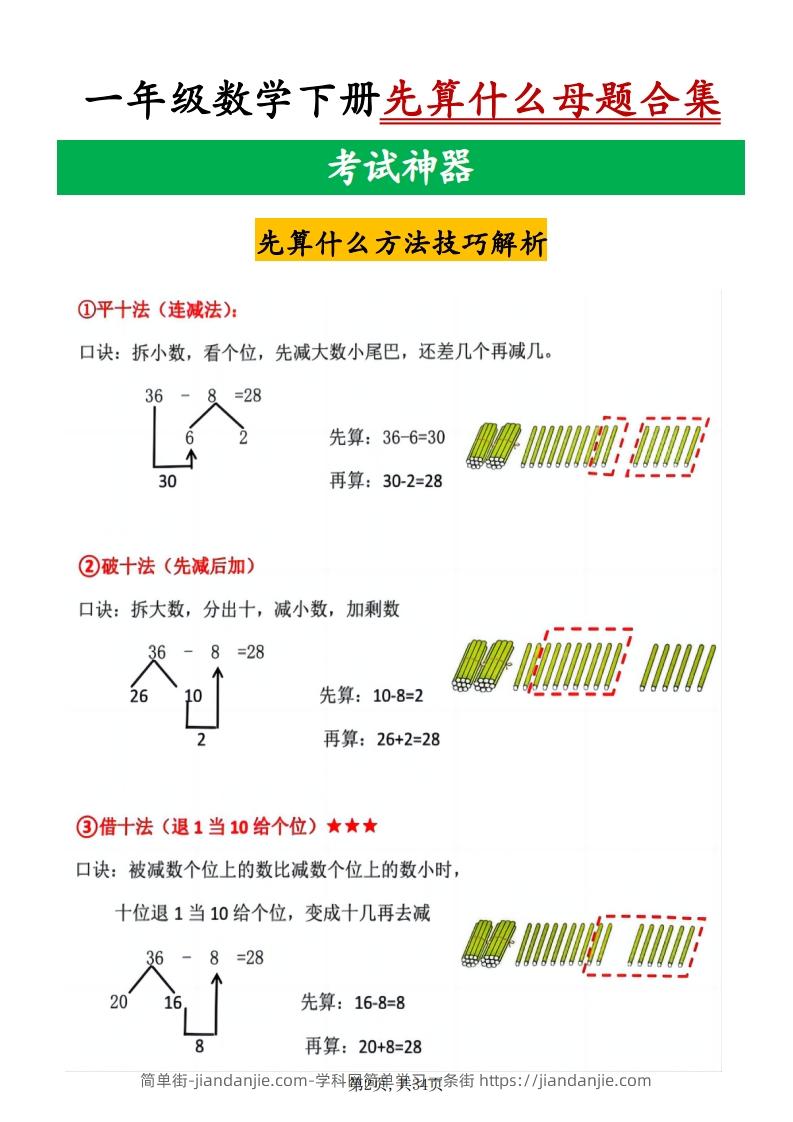 图片[2]-25新一下数学十大母题重点资料合集（34页）-简单街-jiandanjie.com