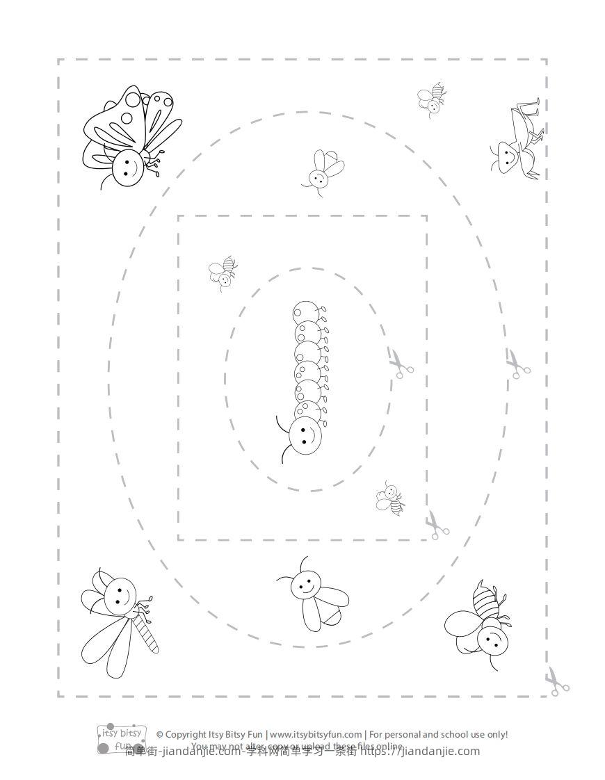 昆虫剪纸2-简单街-jiandanjie.com