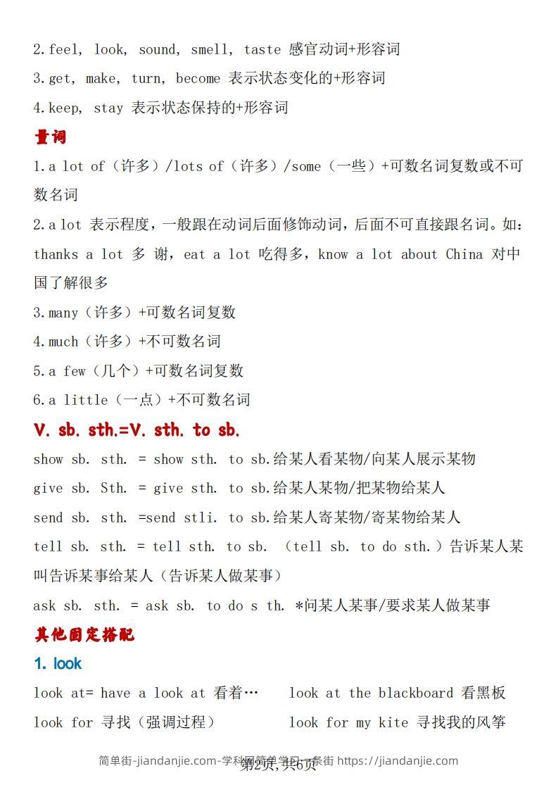 图片[2]-小升初英语常用固定搭配总结-简单街-jiandanjie.com