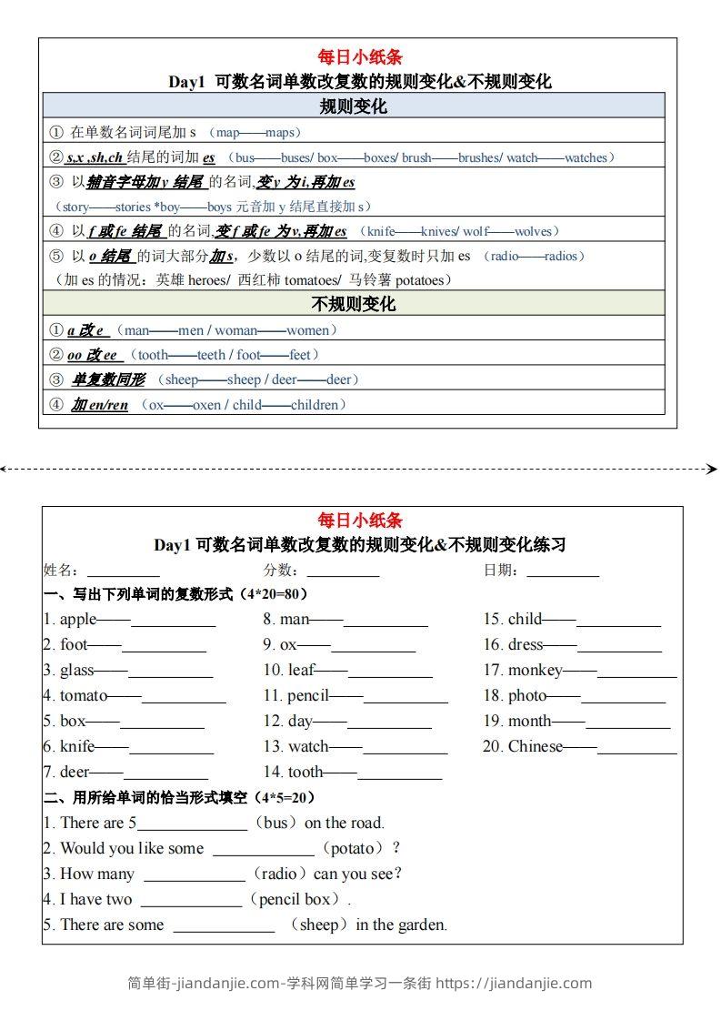 合并版小学语法每日小纸条-简单街-jiandanjie.com
